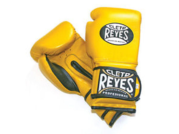 Cleto Reyes 16oz Velcro Pro Sparring Training Gloves - Yellow